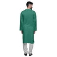 thumbnail image 3 of Atasi Solid Kurta Pajama For Men Asymmetric Style Casual Summer Clothing, 3 of 5