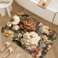 thumbnail image 3 of 1pc Floral Pattern Absorbent Non-Slip Bathroom Thickened Flannel Rug Decor,Soft,Quick Drying,Suitable For Indoor/outdoor Use,Bathrooms,Bedrooms,Kitchens,Terrace,Laundry Rooms,16"x24", 3 of 9