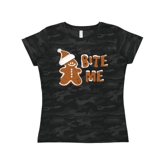 Inktastic Bite Me Gingerbread Women's T-Shirt