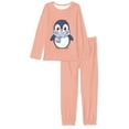 thumbnail image 5 of FOR U DESIGNS Pink Penguin Pajama Sets for Women 2 Piece Long Sleeve Crew Neck Tops Size 3XL Nightwear for Women Fall Ladies Pj Bottoms Lightweight Sleepwear Pjs, 5 of 6