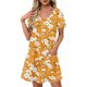 thumbnail image 1 of Vestido Corto de Verano Moda Gradiente Corto de Manga en V Cuello Vestido Casual, Poliéster Ligero de Verano, Lavado de Manos, 1 of 7
