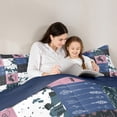 thumbnail image 5 of Manfei Bohemian Tribal Aztec Bedding Comforter Set, Blue Pink Patchwork Twin Comforter Sets, Cowgirl Cowboy Reversible Bedding Set, Lightweight Room Decor, 2 Pieces, 5 of 9