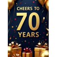 thumbnail image 4 of LUUFILx Golden Anniversary Celebration Banner Backdrop for Milestone Events and Parties Cheers to 70 Years with Decorative Background and Festive Decor Party Supplies, 4 of 8