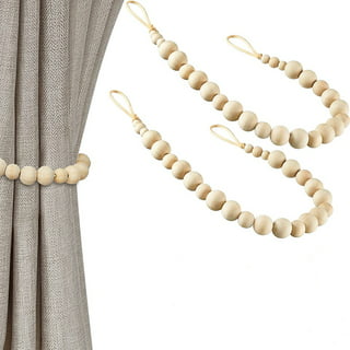 Curtain Tie Back Pearl Brown Beads Tiebacks, Cream Pearl Beaded