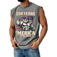 thumbnail image 2 of Youpwaven Men's USA 250th Anniversary Tank Top, Funny 4th of July Bigfoot Holding American Flag Graphic Muscle Shirt, Independence Day 1776-2026 Merica Sleeveless Tee S-3XL, 2 of 4