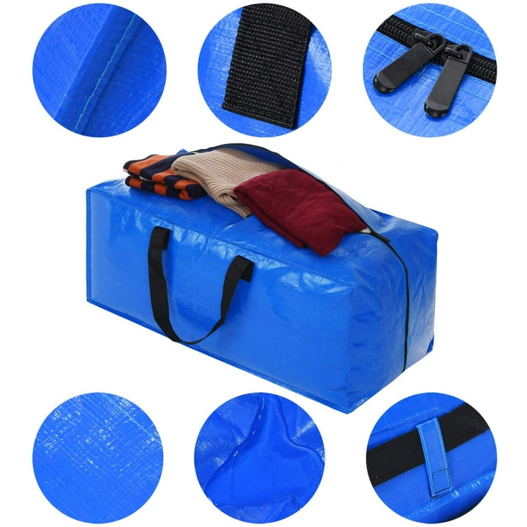 Heavy Duty Large Storage Bags, Xl Blue Moving Bags For College