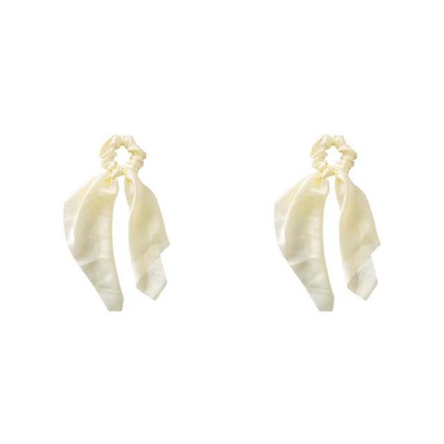 Sonducket Diadema elástica de estilo Retro de tela para un aspecto de trabajo o fuera de servicio que combina con todas las tendencias, textura Crema 2piezas