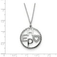 thumbnail image 2 of 925 Sterling Silver Antiqued CZ Hope 18in Necklace; 18 inch; for Adults and Teens; for Women and Men, 2 of 4