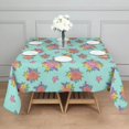 thumbnail image 3 of Pioneer Flower Floral Print Pattern Square Tablecloth, Waterproof Wipeable Spillproof Washable Table Cover for Home Kitchen Party Decor, 42"x42", 3 of 6
