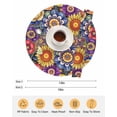 thumbnail image 6 of 15 Inch Round Placemats Set of 4, Boho Blue Flower Non Slip Heat Insulation PP Table Mats, Spring Bohemia Chic Red Yellow Floral Washable Place Mats for Kitchen Dining Party Table Decor, 6 of 7