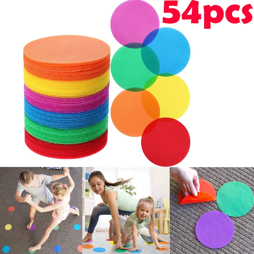 54pcs Spot Markers Floor Spots Circles Sitting Dots for Classroom