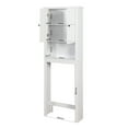 thumbnail image 3 of SESSLIFE Bathroom Organizer Over Toilet with Adjustable Shelves and Door, Wooden Behind The Toilet Shelf, Multifunctional Bathroom Cabinet Storage, 23.62" L x 7.72" W x 67.32" H, TE2083, 3 of 8