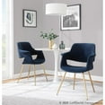 thumbnail image 3 of LumiSource Gold Metal, Blue Velvet Vintage Flair Chair - Set of 2, 3 of 10