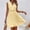 *Yellow, variant on U Women's Sleeveless V Neck A-Line Mini Dress,Lace Waist Flare Tunic Dress White,Women's Plus XXL