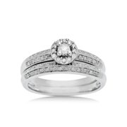 1/3 Carat Diamond Bridal Set in 10kt White Gold