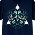 thumbnail image 2 of Christmas Card Merry Christmas Crew Neck Short Sleeve Navy Men's T-shirt-XS, 2 of 3