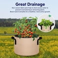 thumbnail image 5 of iPower 10-Pack 5 Gallon Plant Grow Bags Thickened Nonwoven Aeration Fabric Container Durable Pots, Strap Handles for Garden, Tan, 5 of 7