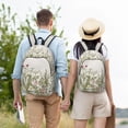 thumbnail image 5 of Naloa Herbs and Wildflowers Canvas Backpack for Men Women Rucksack Casual Travel Daypack College Tote Satchel Bookbag for Teens-Small, 5 of 7