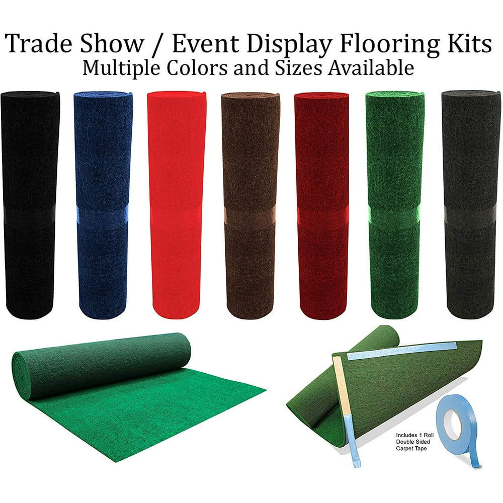 Trade Show Booth Display Flooring Carpet Rugs (Set of 4) and 1 Roll