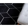 thumbnail image 5 of Unique Loom 3146674 8 x 10 ft. Geometric Trellis Frieze Rectangular Rug, Black, 5 of 5