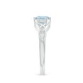 thumbnail image 6 of Angara Natural 0.72 Ct. Aquamarine Solitaire Ring in 14K White Gold for Women (Ring Size: 12), 6 of 12