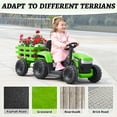 thumbnail image 6 of TOBBI 12V Electric Battery-Powered Ride On Toy Tractor Trailer, Green, 6 of 9