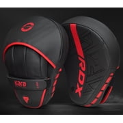 RDX Focus Boxing Punch Mitts, Punching target, Punching pad Maya Hide Leather Training Pads, Red