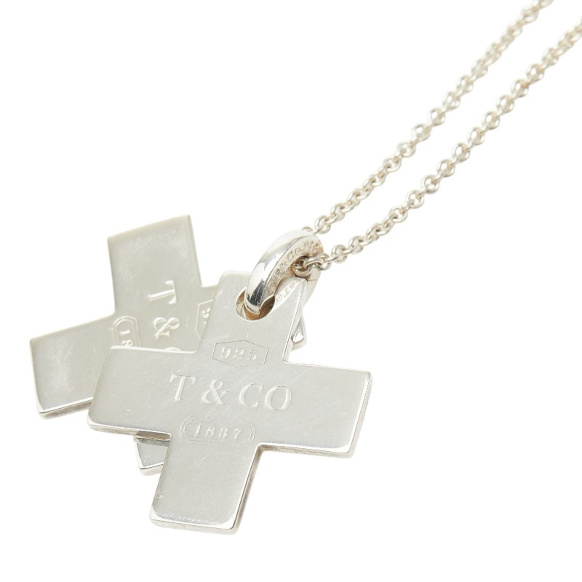 Tiffany Cross Necklaces in Sterling Silver & Gold
