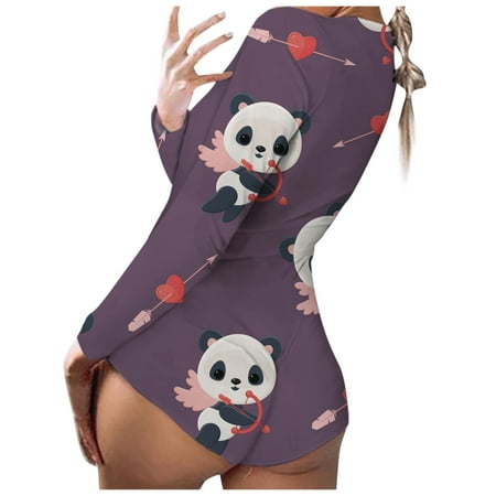 

YANHAIGONG Women Pants Summer Shorts Pants For Women 2826 Women Print Long Sleeve Nightwear Jumpsuit Bodysuit Playsuit Romper