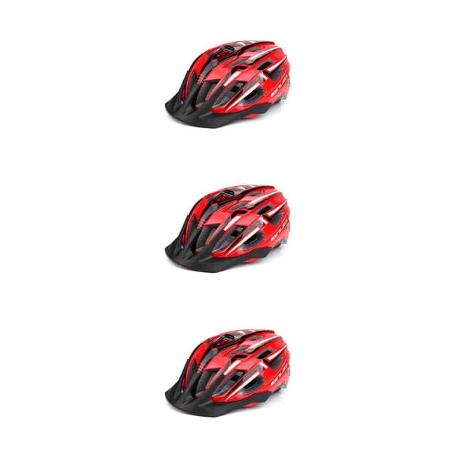 ZheElen Bike Helmet Taillight Riding Hat Male Rechargeable Safety Adjustable Protective Rear Light for Motorcycles Red Black 3Set