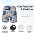 thumbnail image 5 of Lsque Mens Swim Trunks Beacon In The Huge Waves Of The Surf Pattern - Bathing Suit Compression Liner - Beach Swim Shorts Swimwear - (S-3XL) - Stretch Quick Dry -, 5 of 9