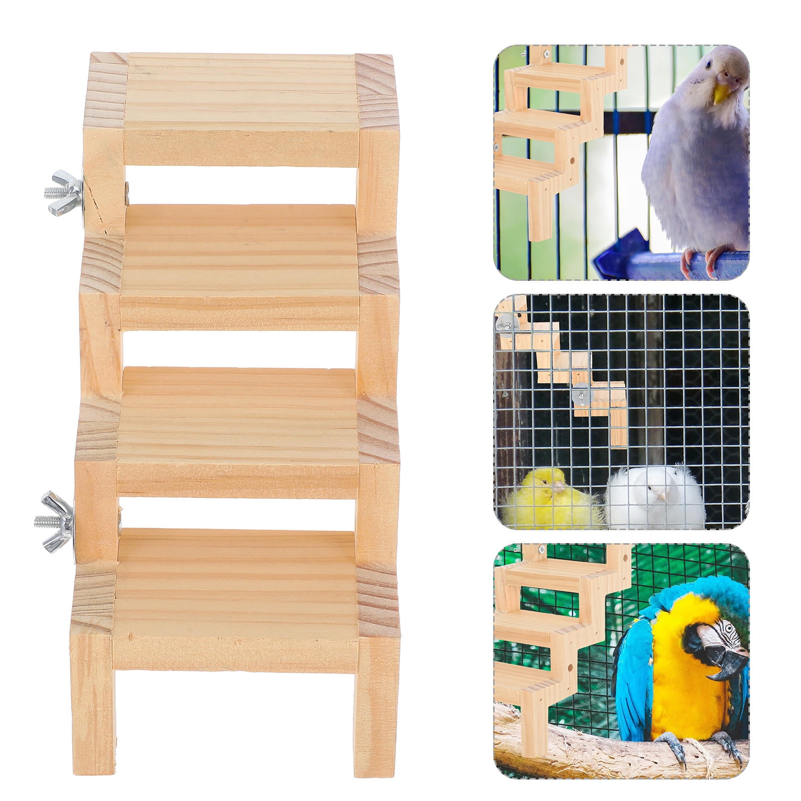 FUTUREORYY animal perch Wooden Bird Ladder Multi Wood Climbing Toy for Small Animal Climbing Toy 1Set