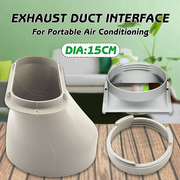 Exhaust Pipe Interface Flat Nozzle Exhaust Hose Connector for Portable Air Conditioning Exhaust Hose Connector