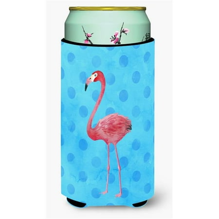 

Flamingo Blue Polkadot Tall Boy Beverage Insulator Hugger