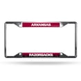 thumbnail image 2 of Arkansas Razorbacks License Plate Frame Chrome EZ View, 2 of 2