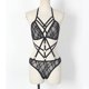 thumbnail image 2 of Gibobby Lencería sexy para mujer Lenceria Sexy para Mujer Transparente Ropa Interior Lenceria Vestidos de Mujer Sexis Bralette y Tanga Conjunto Interior Mujer(Negro, M), 2 of 5