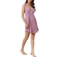thumbnail image 4 of INSPIRE CHIC Camisón sin mangas para mujeres, lencería, vestido de pijama suave de mini slip con cuello en V, color gris púrpura, 4 of 6