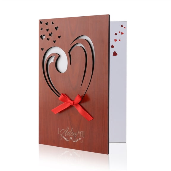 Cards Valentines Greeting Day Him Wooden Husband Her Valentine Anniversary Love Unique Wood Wedding