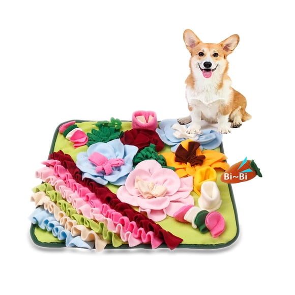 Snuffle Mat Dogs Pet Slow Feeding Mats Puppy Sniffing Pad,Cat Interactive Puzzle Toys for Small,Medium,Large Dogs,Encourages Natural Foraging Skills,Training,Stress Release (Leaf)