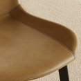 thumbnail image 2 of Resenkos Modern Brown PU Leather Dining Chair Set with Carbon Steel Legs for Home or Conference Room, Brown, 2 of 11