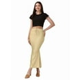 thumbnail image 5 of Stylesindia Shimmer Stretchable Saree Shapewear Long Skirt for Women for Beach, Night Out, Regular, Office, Party ( 3X-Large, Beige), 5 of 5