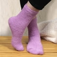 thumbnail image 7 of BambooMN Women's Girl Fuzzy Warm Fluffy Tie-Dye Colorful Fun Crew Socks - 2 Pairs, 7 of 7