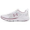 thumbnail image 2 of Under Armour Chaussure de Course Charged Assert 9 pour Femmes, Blanc (101)/Mauve Rose, 8 Grand, 2 of 7