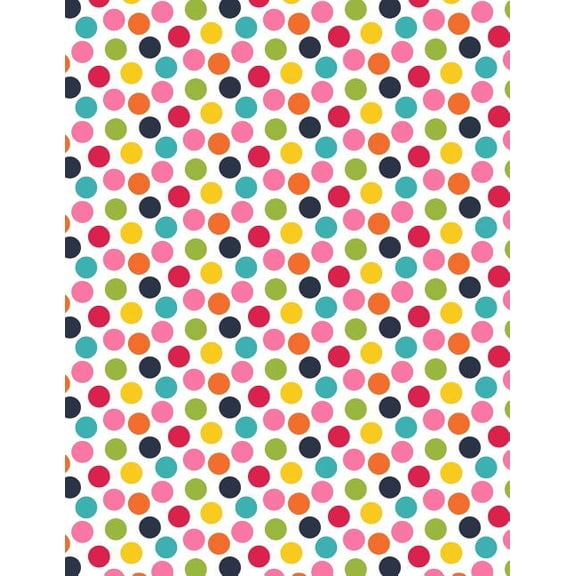 Polka Dot Notebook - Wide Ruled : 200 Pages 8.5 x 11 School Student Teacher Fun Bright Colors (Paperback)