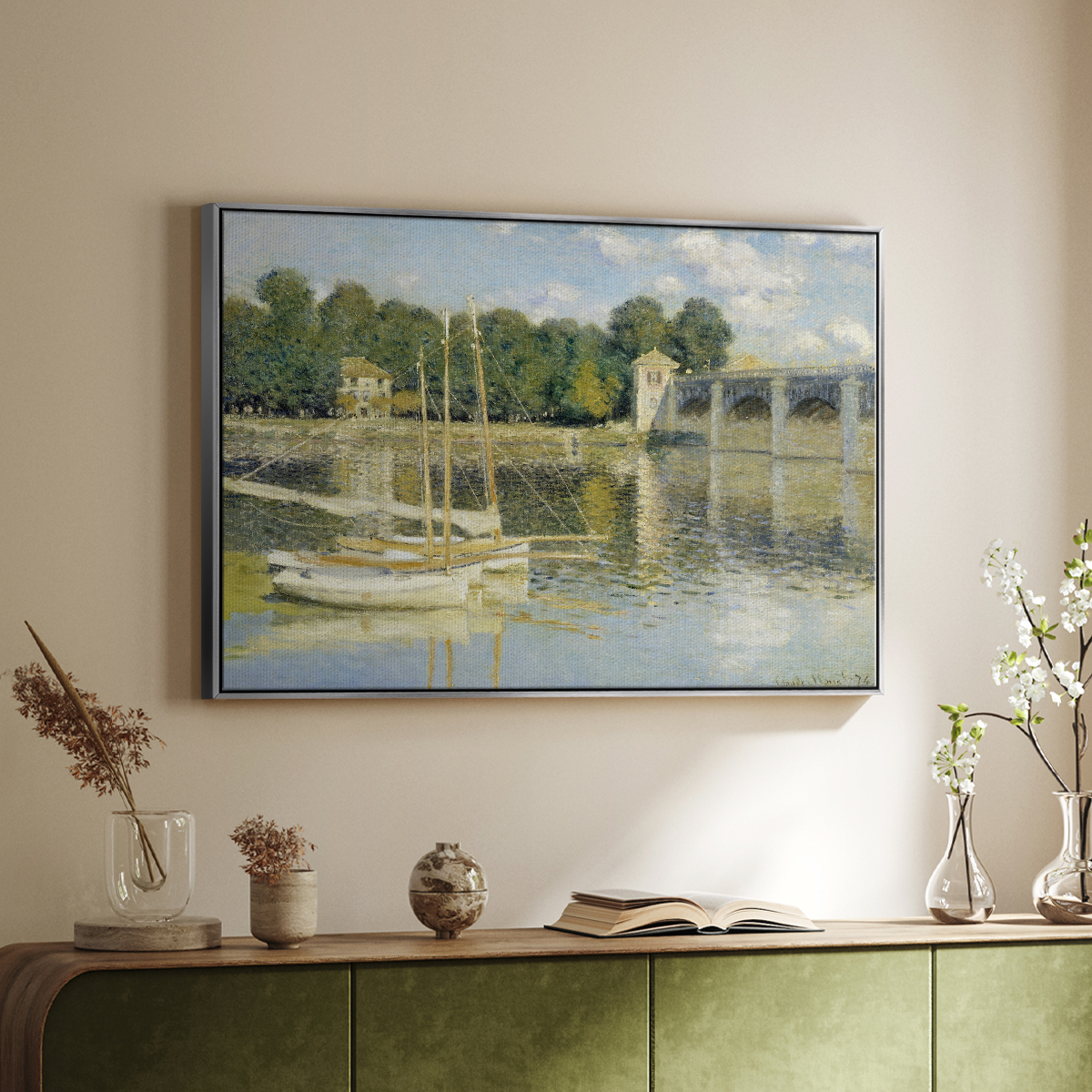 Vintage Nautical Print-XC By Wexford Home Framed in Silver Wood Gallery Wrapped Canvas 27 in. x 41 in.