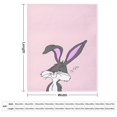 thumbnail image 3 of Manta de Bugs Bunny, súper suave, acogedora y cálida manta de felpa para niños y niñas, mantas de franela ligeras y difusas para sofá, cama, viajes, camping, regalos de 50 x 40 pulgadas, 3 of 8