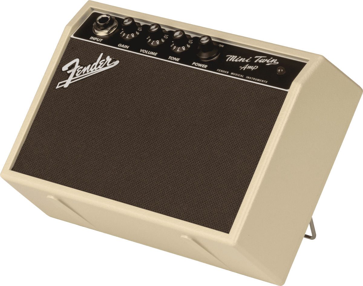 Fender Mini '65 Twin Battery-Powered Electric Guitar Combo Amplifier, 1W, Blonde