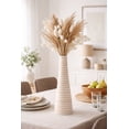 thumbnail image 3 of Modern Safari Stripes White and Mango Tree Wood Bottle-Shaped Vase, 3 of 7