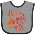 thumbnail image 3 of Inktastic Life's Better Campfire Girls Baby Bib, 3 of 4