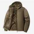 thumbnail image 5 of Kalauyu Men's Ultra Soft Sherpa Lined Hoodie - Full Zip Fleece Lining Heavy Duty Sweatshirts, 5 of 5